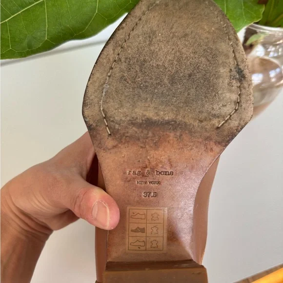 Rag & Bone Walker Pull On Cognac Leather Booties - Picture 10 of 11